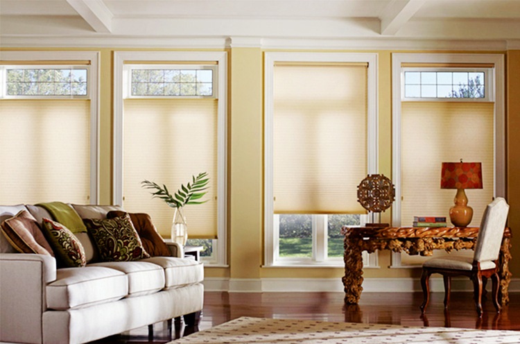 電動蜂巢簾安裝效果圖1 電動蜂巢簾安裝效果圖1